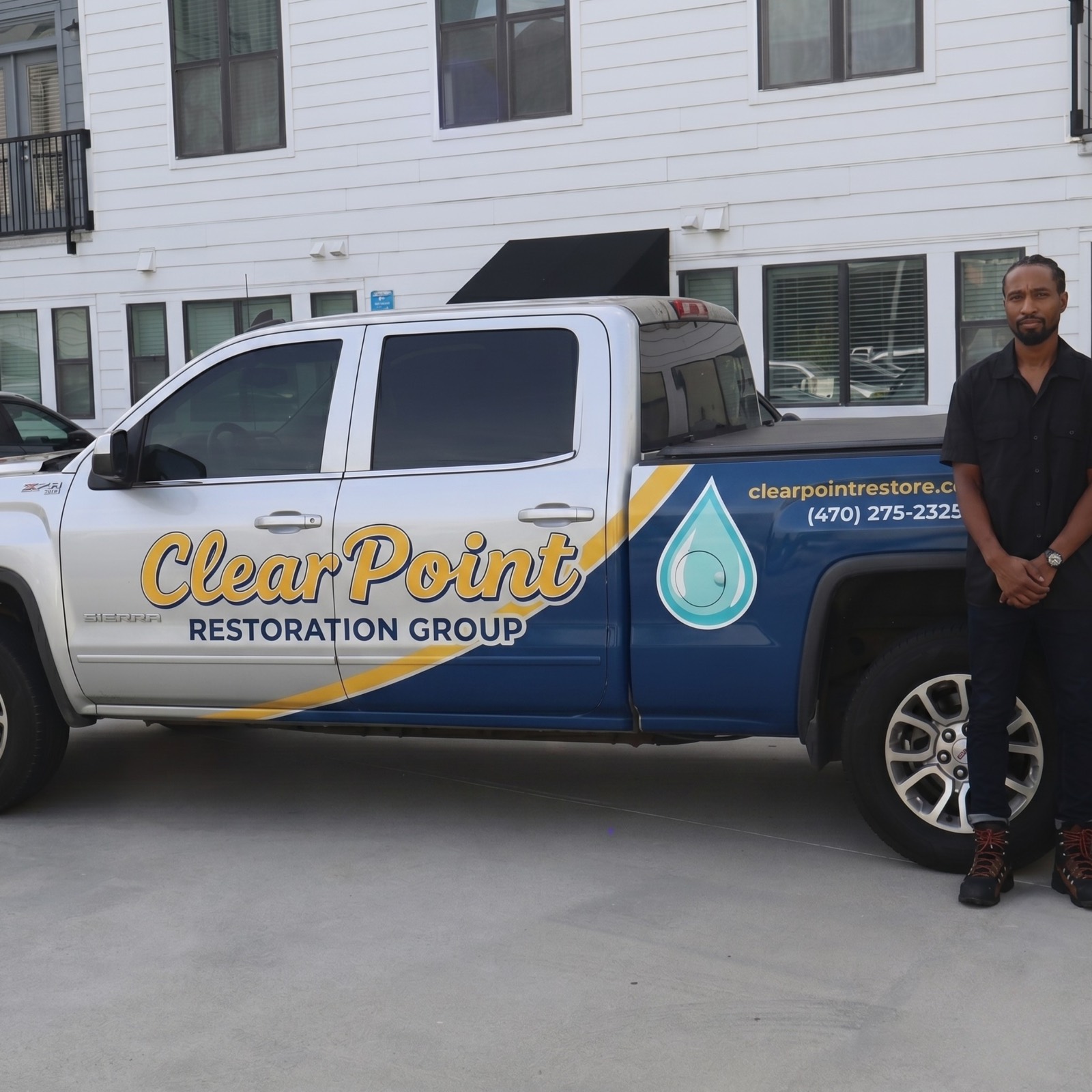 Clear Point Restoration Group truck — 24/7 water damage response Atlanta